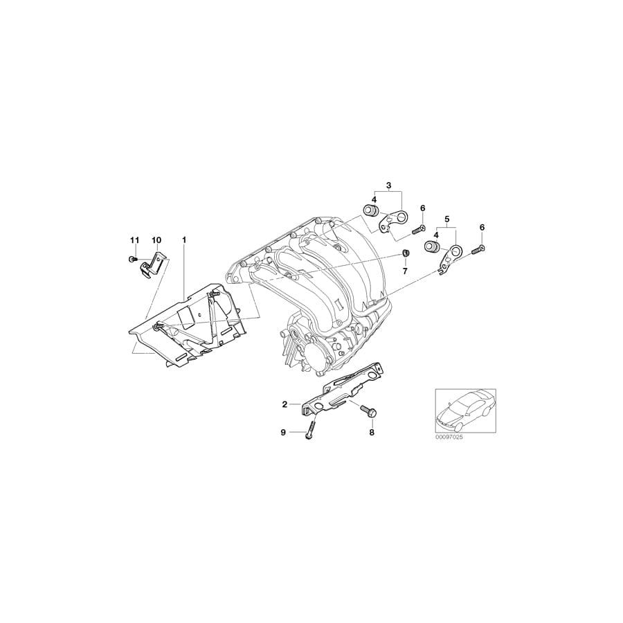 Genuine BMW 11617512375 E46 Holder (Inc. 316ti, 316i & 318Ci) | ML Performance UK Car Parts