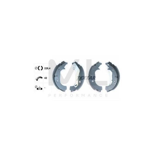 TEXTAR 91081600 Brake Shoe Set for FORD Ecosport Mk2 with handbrake lever | ML Performance Car Parts
