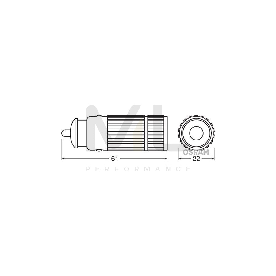 OSRAM LEDinspect FLASHLIGHT 15 LEDIL205 Inspection lamp LED 3,6V cigarette lighter powered