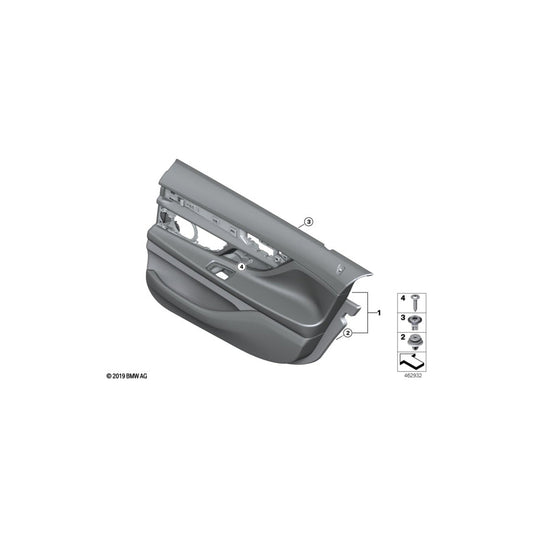 Genuine BMW 51427455502 G12 Door Lining Leather Rear Right SCHWARZ/WEIß (Inc. 740i, 740LdX & 740LeX) | ML Performance US Car Parts