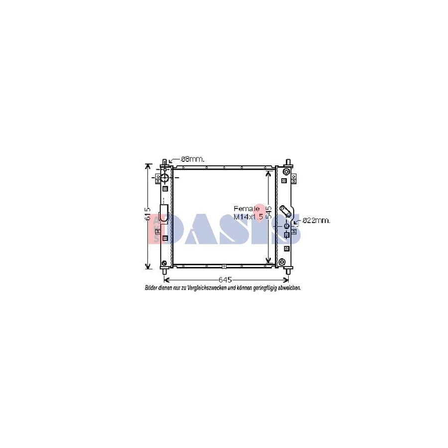 AKS Dasis 510102N Engine Radiator for Ssangyong Rexton / Rexton II (Gab)