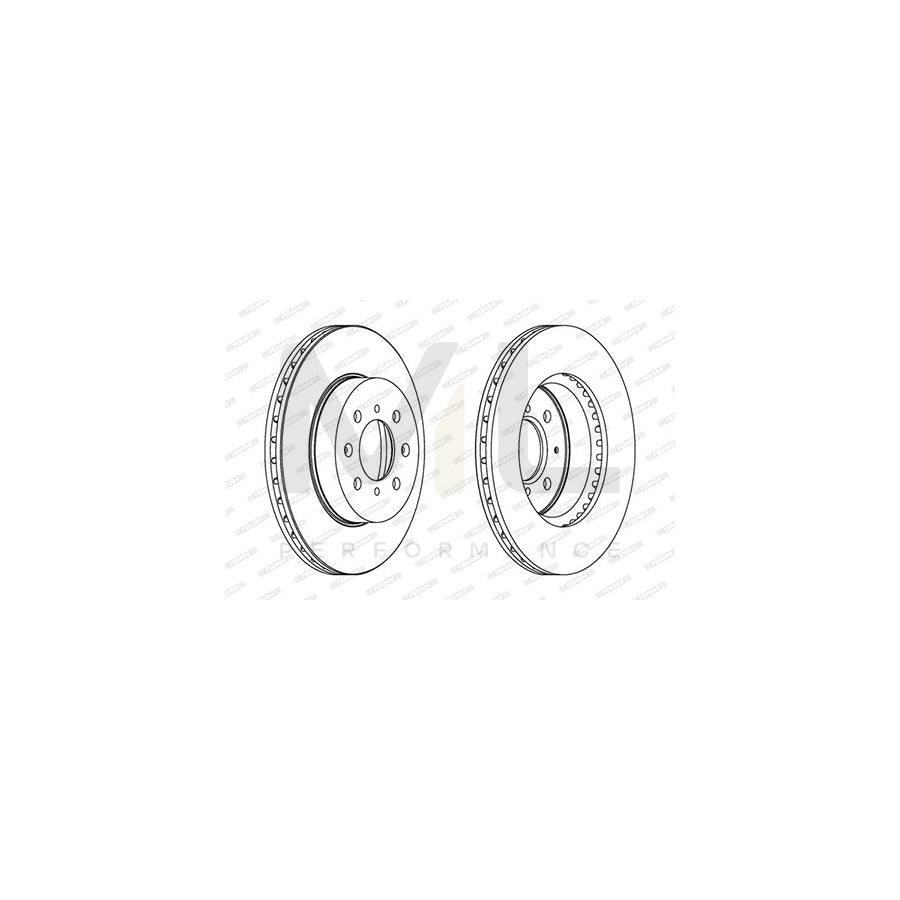 FERODO PREMIER Coat+ disc DDF492C Brake Disc Vented, Coated, with bolts/screws | ML Performance Car Parts