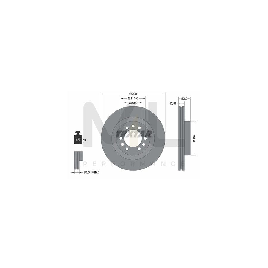 TEXTAR 93127200 Brake Disc for IVECO Daily Internally Vented, without wheel hub, without wheel studs | ML Performance Car Parts