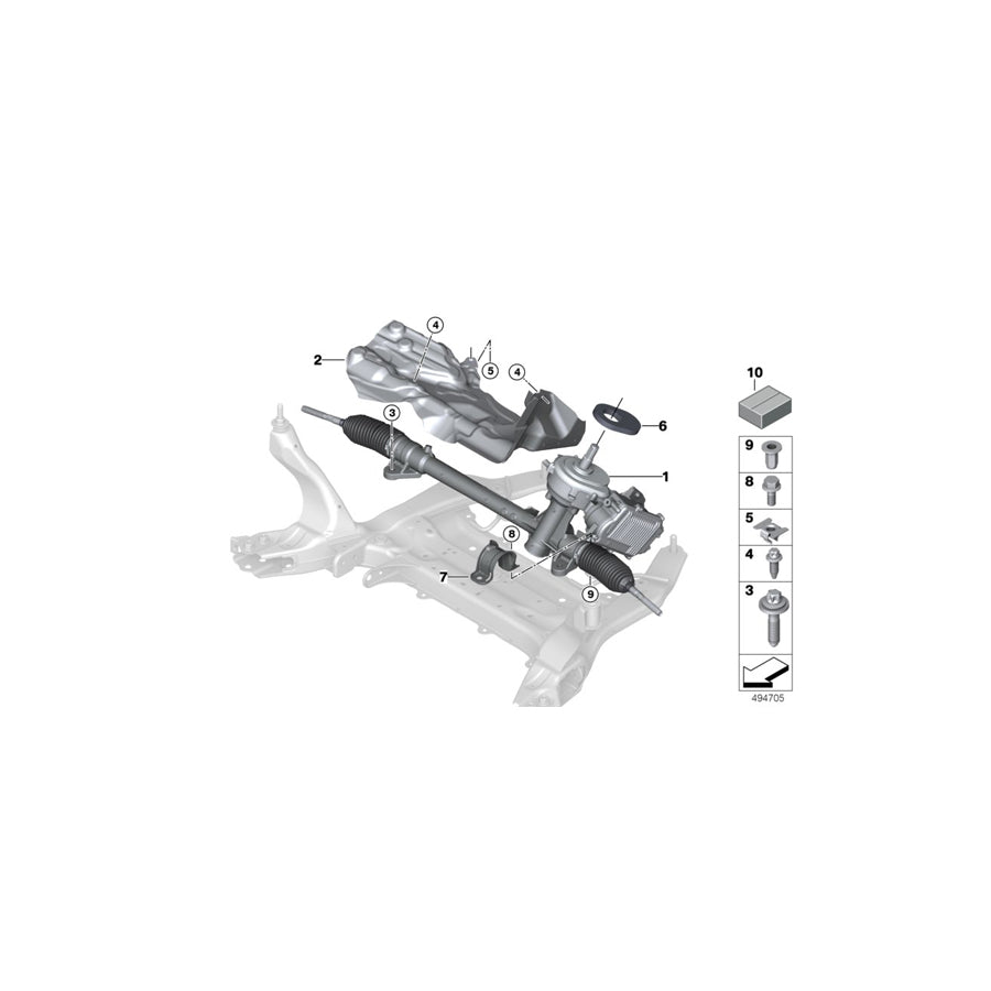 Genuine BMW 32106892346 F48 F39 Exch. Steering Box, Electr. (Inc. X2 20dX, X1 16d & X2 25iX) | ML Performance US Car Parts
