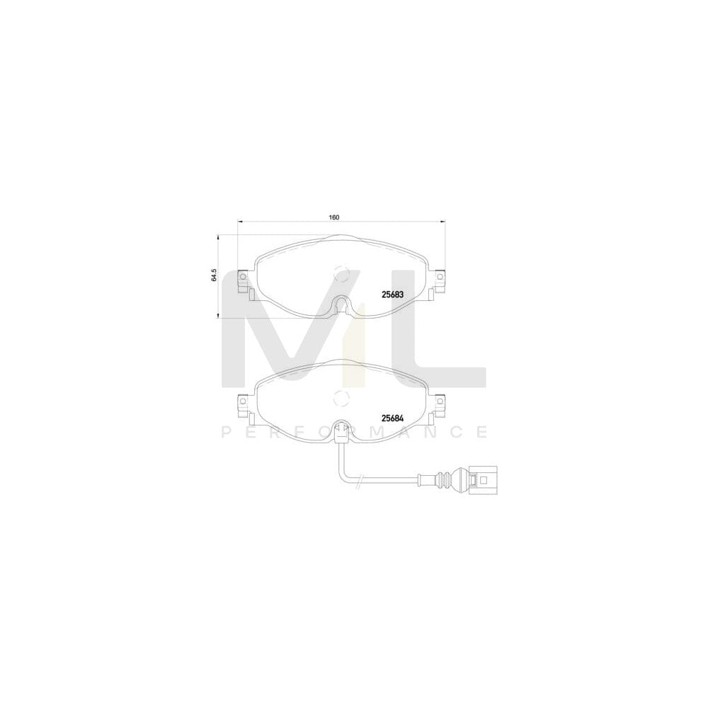 Brembo P 85 126 Brake Pad Set With Brake Caliper Screws | ML Performance Car Parts