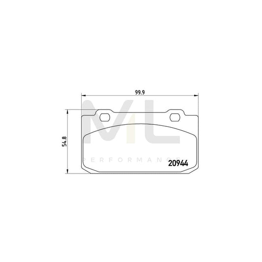 Brembo P 23 027 Brake Pad Set Excl. Wear Warning Contact | ML Performance Car Parts
