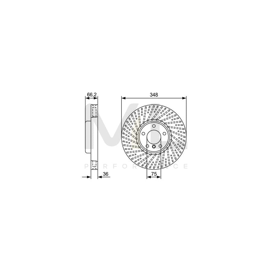 BOSCH 0 986 479 W19 Brake Disc Vented, Oiled | ML Performance Car Parts