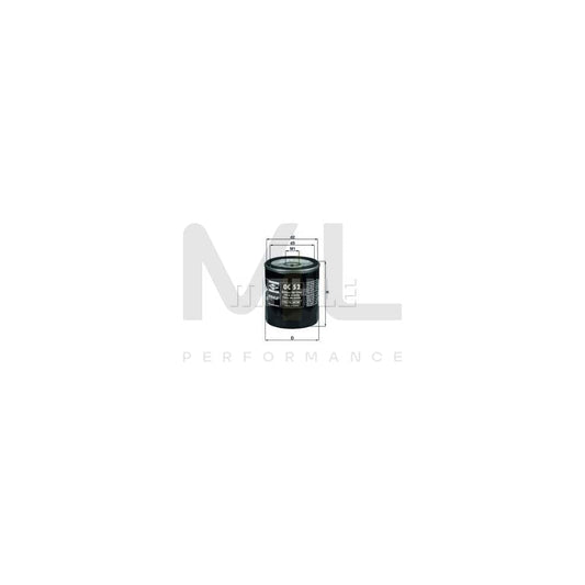 MAHLE ORIGINAL OC 52 Oil Filter Spin-on Filter, with one anti-return valve | ML Performance Car Parts
