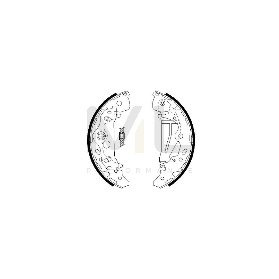 BOSCH 0 986 487 709 Brake Shoe Set for KIA Sedona I (GQ) | ML Performance Car Parts