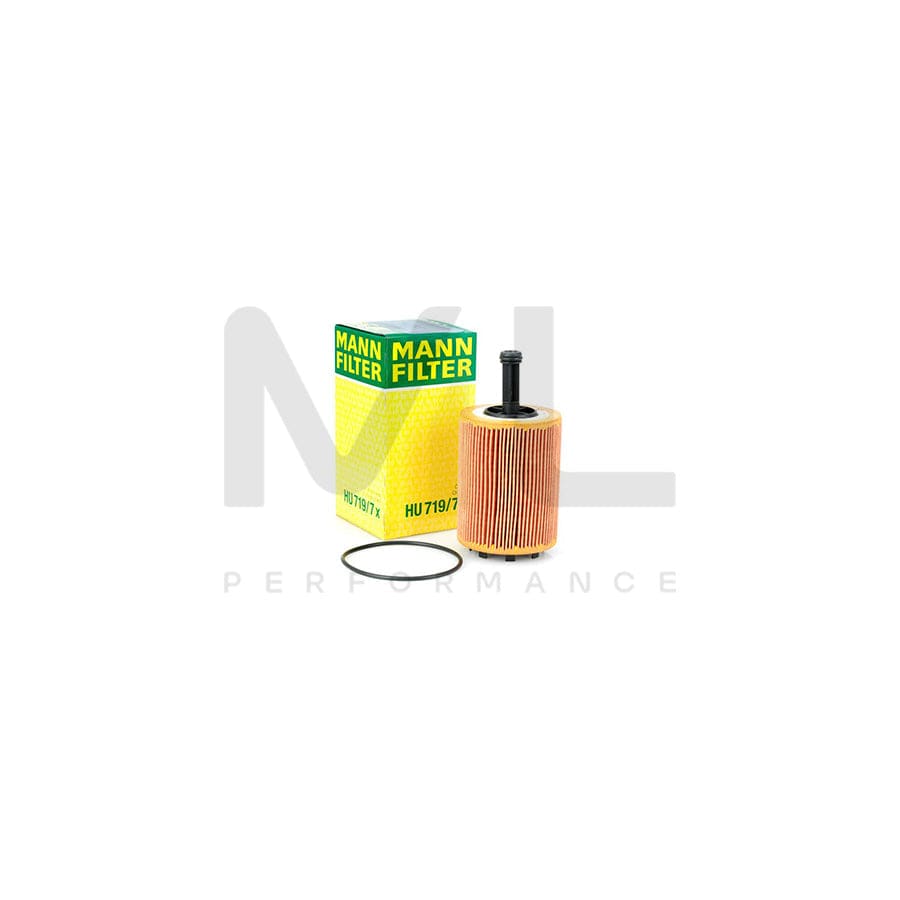 MANN-FILTER HU 719/7 x Oil Filter with seal, Filter Insert