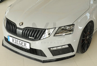 Rieger 00088140 Skoda 5E Octavia RS Front Splitter 8 | ML Performance UK Car Parts