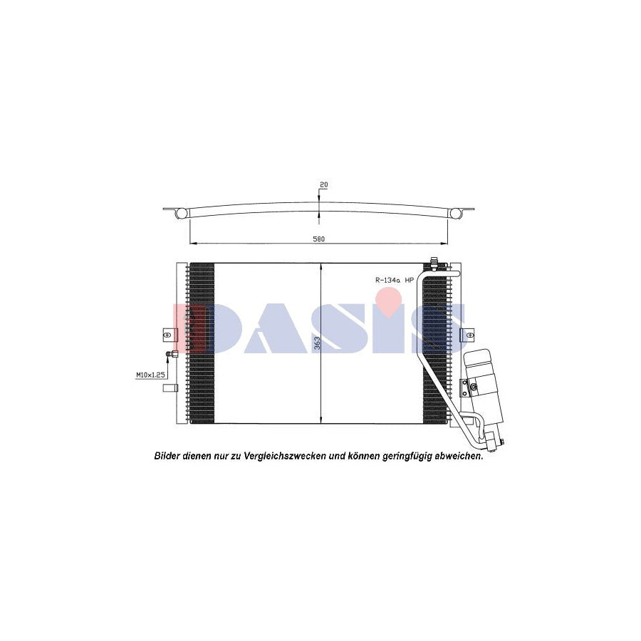 AKS Dasis 192003N Air Conditioning Condenser for Saab 9-5