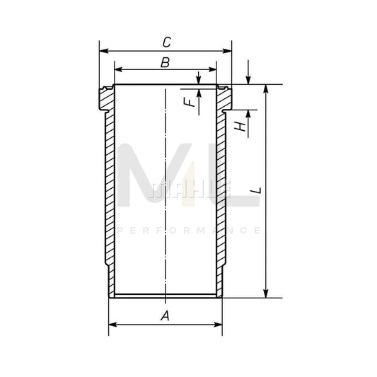 MAHLE ORIGINAL 209 21 00 Piston 120,0 mm, with piston rings, with piston ring carrier, without cooling duct | ML Performance Car Parts