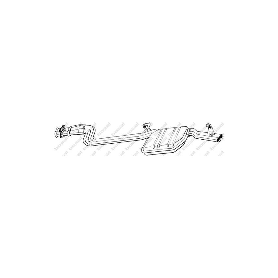 Bosal 291-111 Middle Silencer Suitable for Mercedes-Benz S-Class Saloon (W126)
