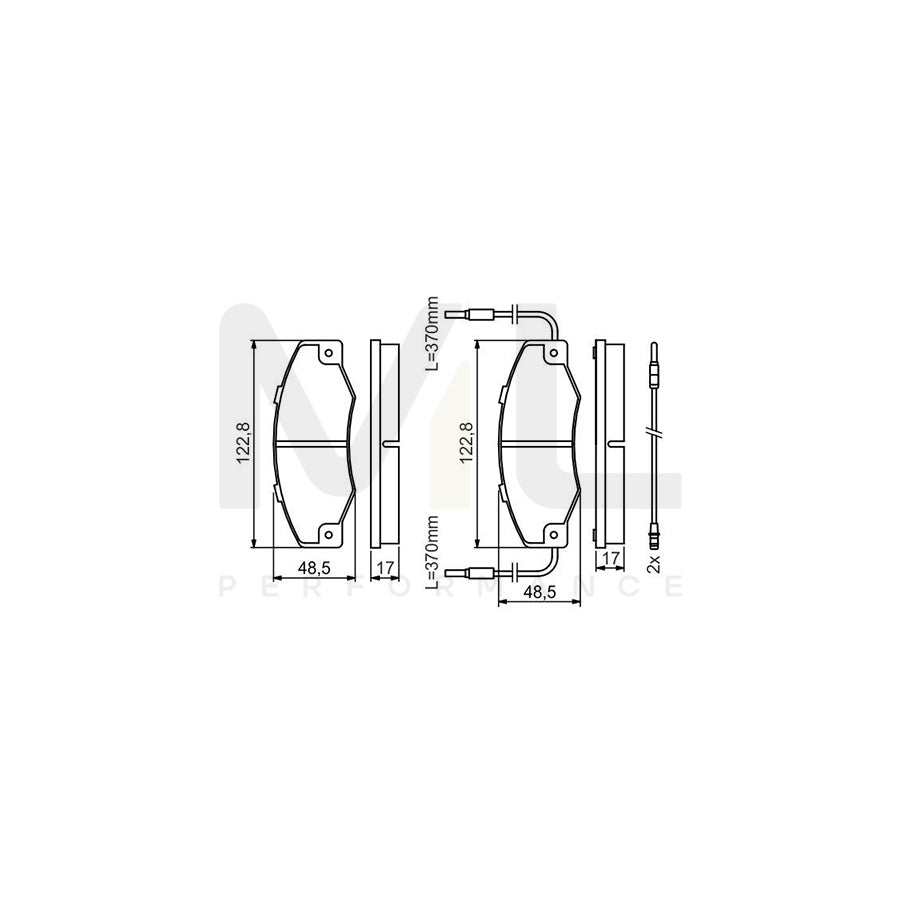 Bosch 0986460953 Brake Pad Set For Renault 21 Incl. Wear Warning Contact BP522 | ML Performance Car Parts