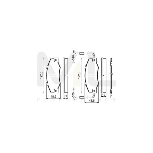 Bosch 0986460953 Brake Pad Set For Renault 21 Incl. Wear Warning Contact BP522 | ML Performance Car Parts