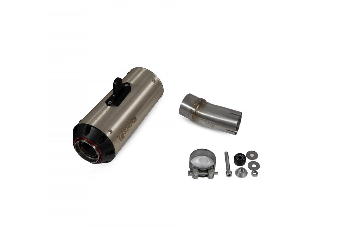 Scorpion PHA187TEO Honda CB1000 R Red Power Slip-On - Titanium Sleeve | ML Performance US US