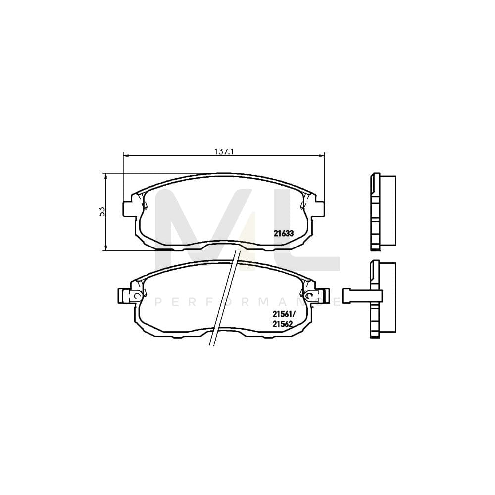 Hella 8DB 355 016-381 Brake Pad Set With Acoustic Wear Warning