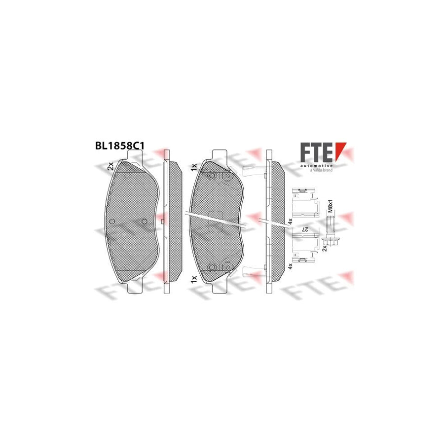 FTE 9011085 Brake Pad Set for Fiat Tipo