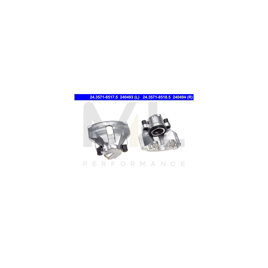 ATE 24.3571-8517.5 Brake Caliper for AUDI A4 without holder