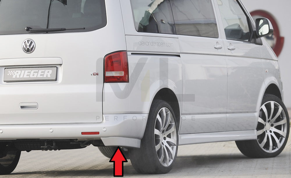 Rieger 00059253 VW T5 Rear Diffuser 3 | ML Performance UK Car Parts