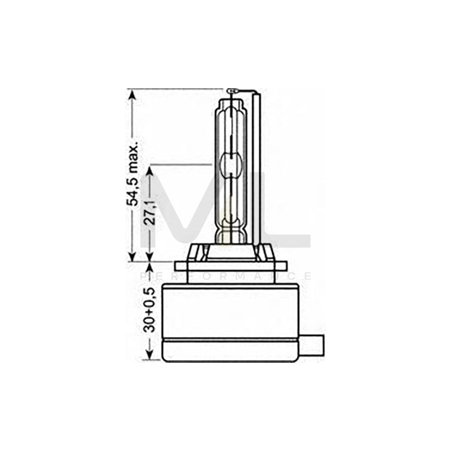 OSRAM 66154 Bulb, spotlight D1R (gas discharge tube) 85V 35W PK32d-3 4100K Xenon