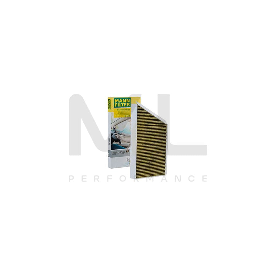 MANN-FILTER FP 3448 Pollen filter for PEUGEOT 206 Activated Carbon Filter, Activated Carbon Filter with polyphenol, Particulate filter (PM 2.5), with antibacterial action, with fungicidal effect, FreciousPlus