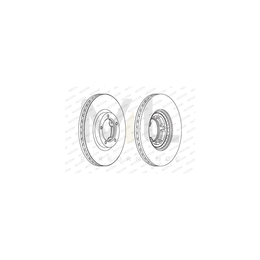FERODO PREMIER DDF848C Brake Disc for FORD TRANSIT Vented, Coated, without bolts/screws | ML Performance Car Parts