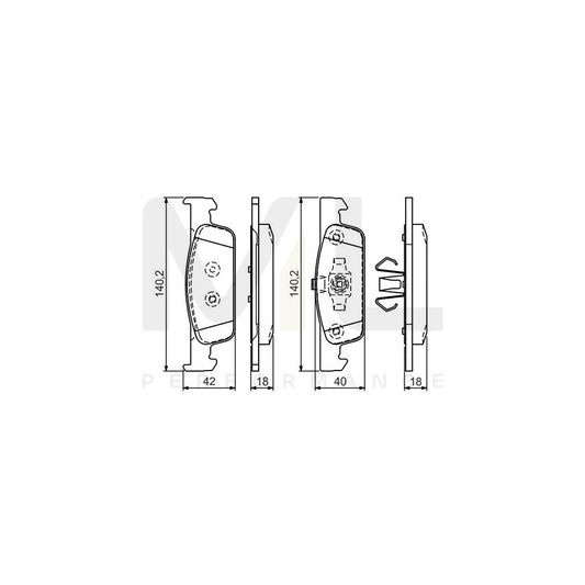 Bosch 0986Tb3172 Brake Pad Set  | ML Performance Car Parts