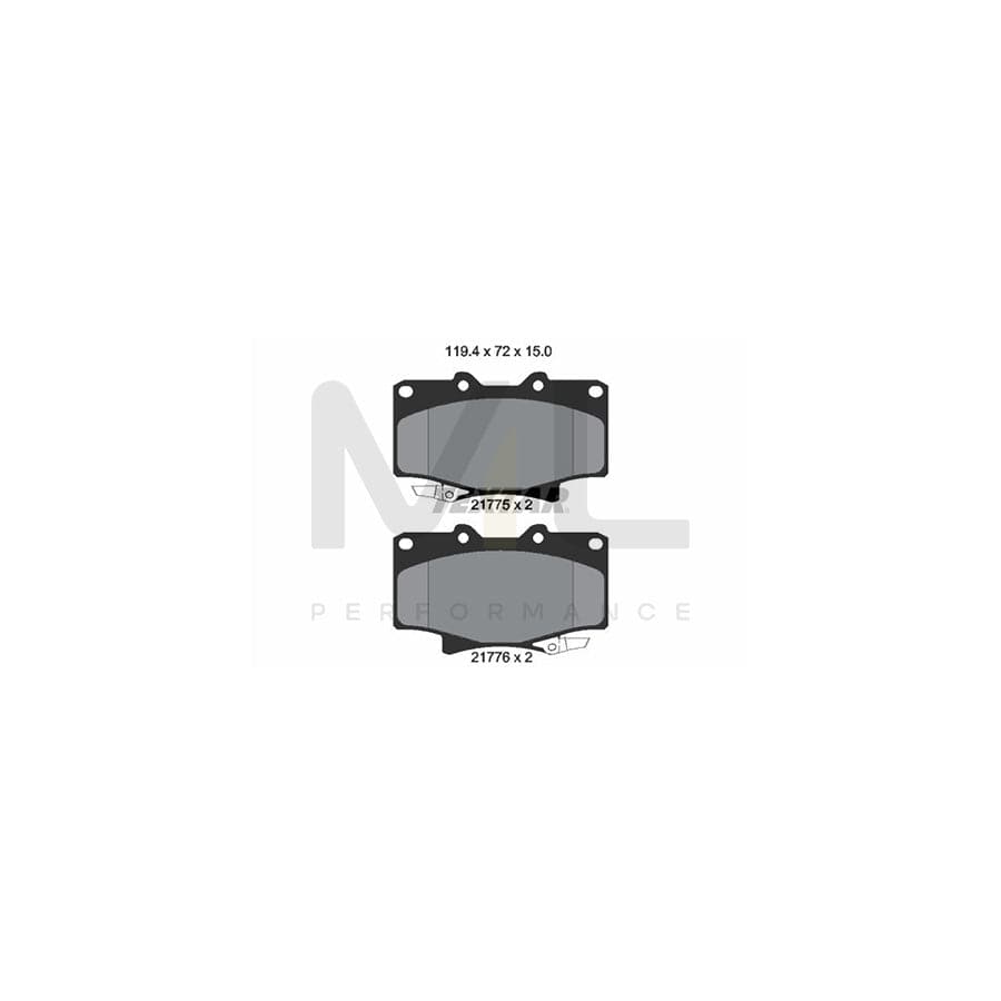 TEXTAR 2177501 Brake pad set with acoustic wear warning | ML Performance Car Parts