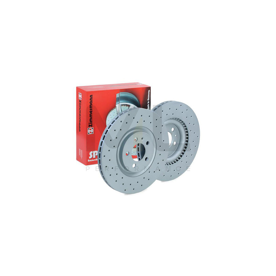 ZIMMERMANN SPORT COAT Z 600.3215.52 Brake Disc Internally Vented, Perforated, Coated, High-carbon  - 1 piece