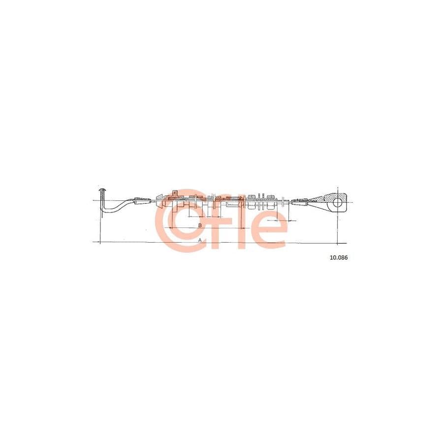 COFLE 10.086 Throttle Cable