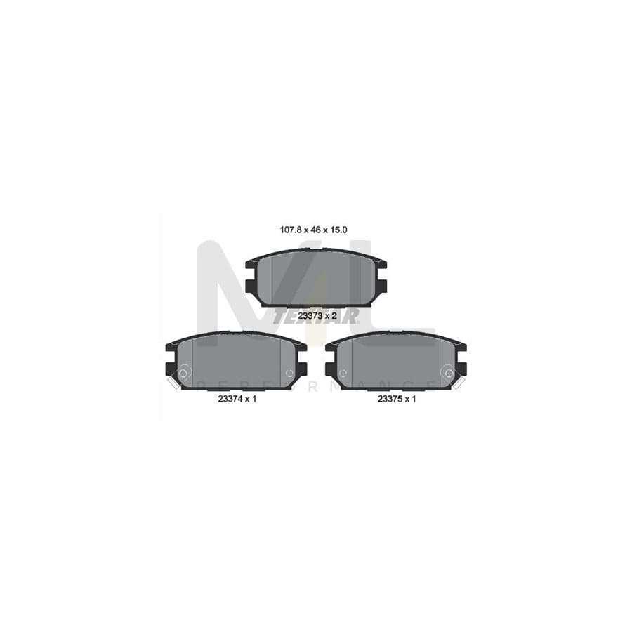 TEXTAR 2337301 Brake pad set with acoustic wear warning | ML Performance Car Parts