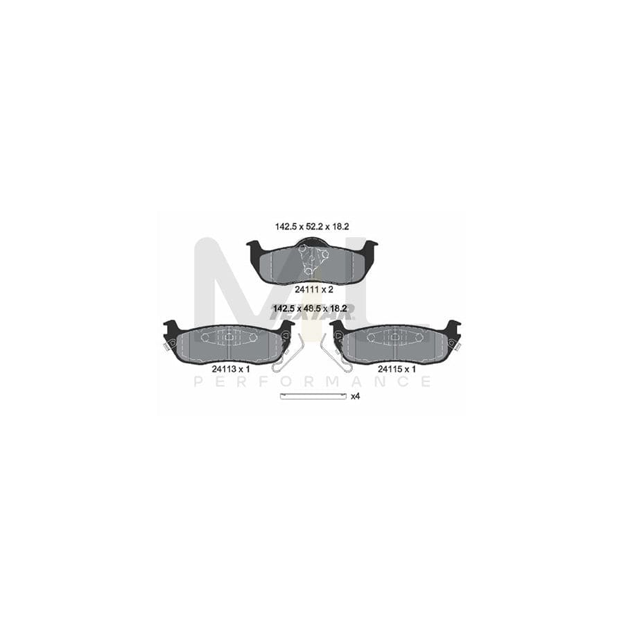 TEXTAR 2411103 Brake pad set with integrated wear warning contact | ML Performance Car Parts