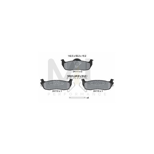 TEXTAR 2411103 Brake pad set with integrated wear warning contact | ML Performance Car Parts