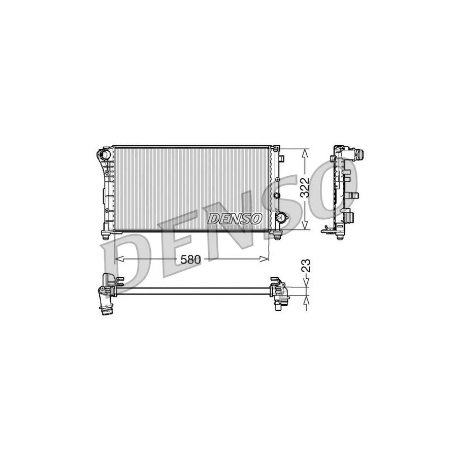 DENSO DRM09085 Engine Radiator for Fiat Panda II Hatchback (169)