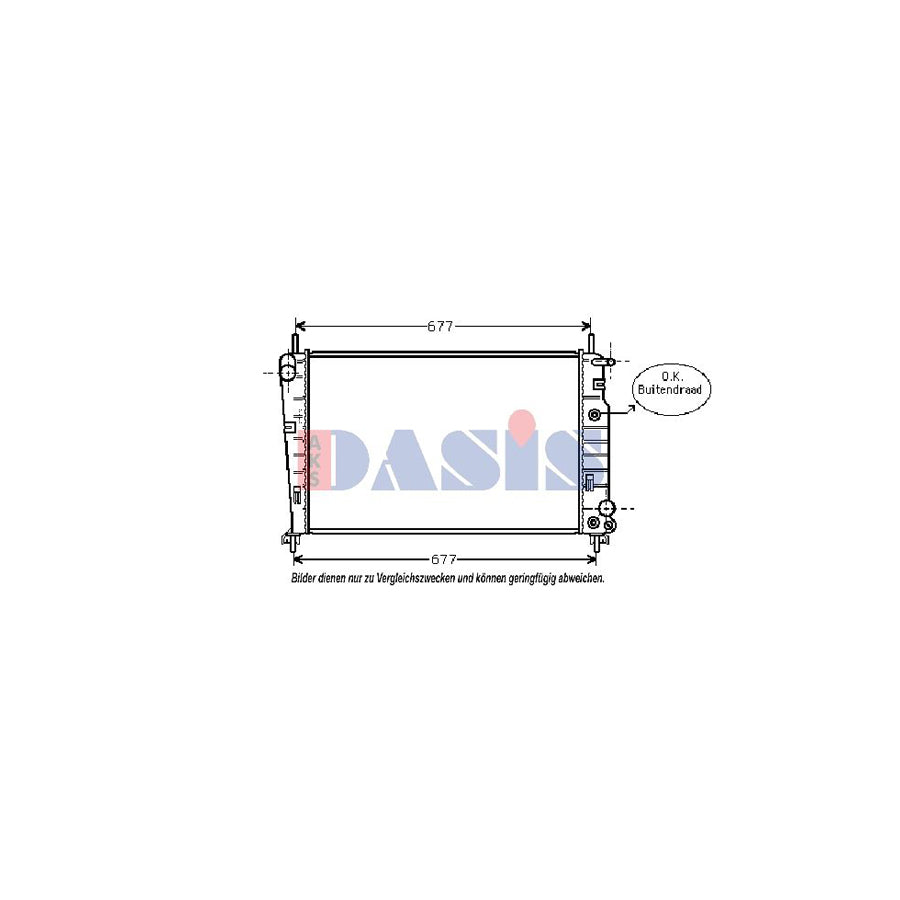 AKS Dasis 390010T Engine Radiator