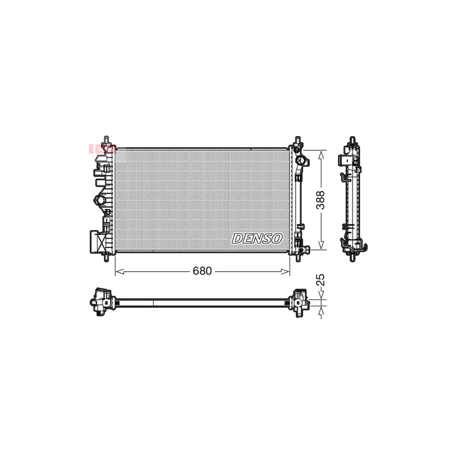 DENSO DRM20107 Engine Radiator for Opel Insignia