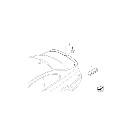 Genuine BMW 51710443132 E93 Trunk Lid Spoiler, Primed (Inc. 330d, 335is & 325i) | ML Performance US Car Parts