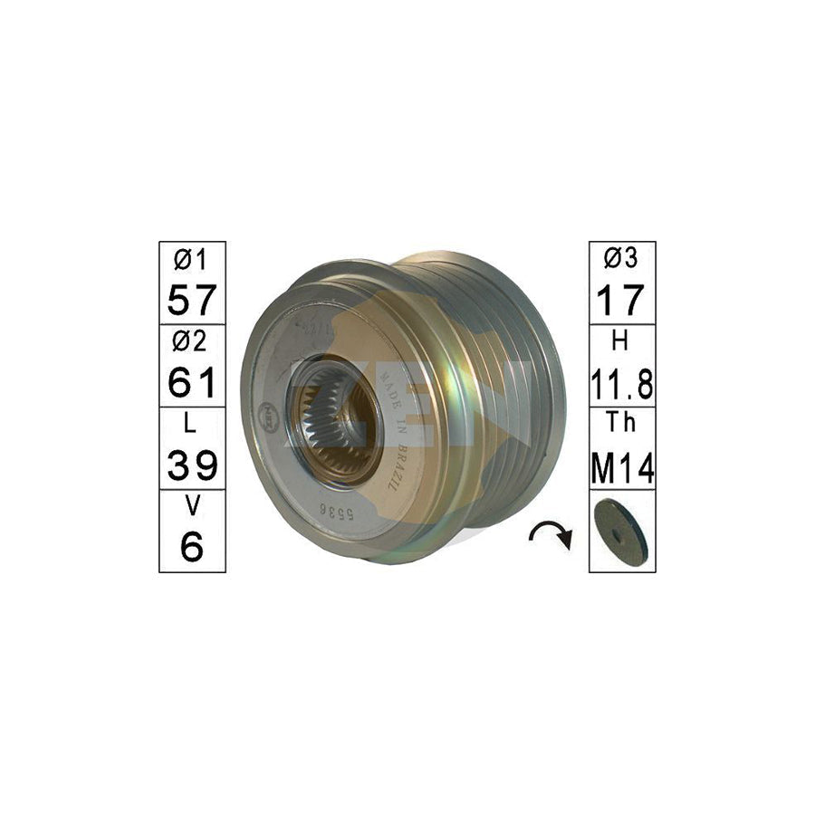 Era ZN5536 Alternator Freewheel Clutch
