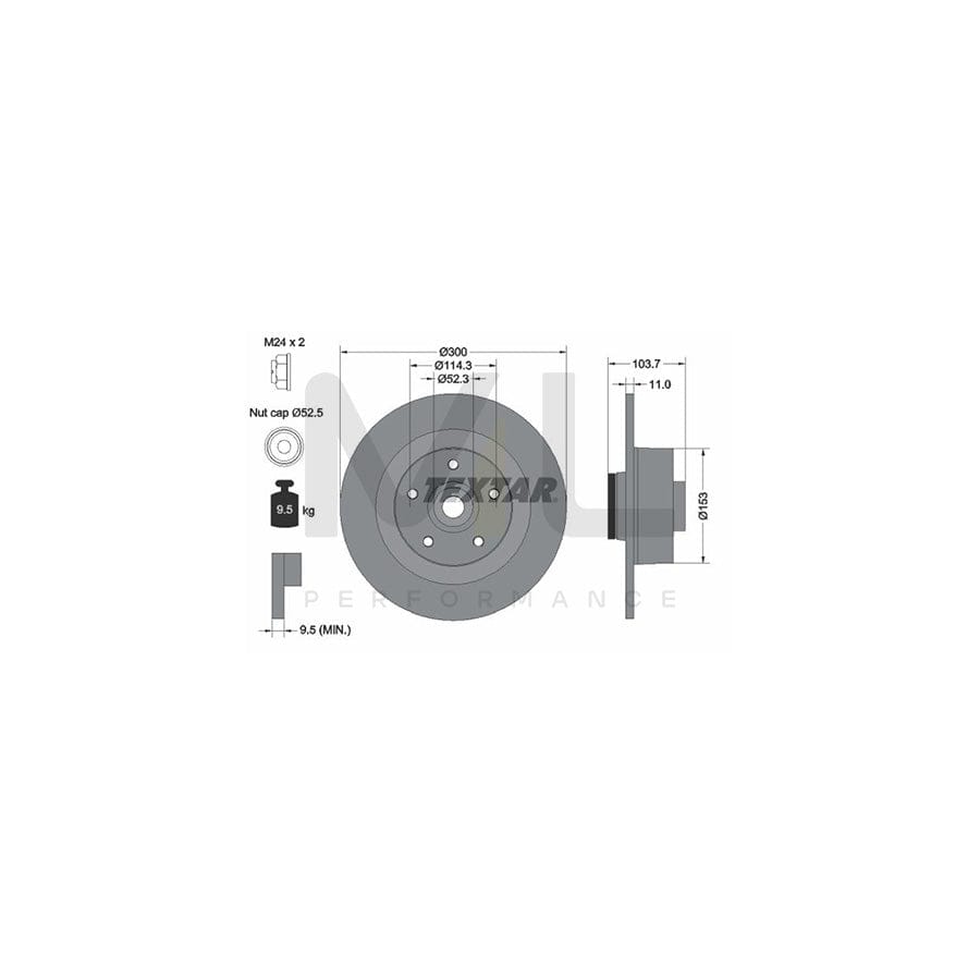 TEXTAR PRO 92196103 Brake Disc for RENAULT Laguna III Coupe (DT) Solid, Coated, with integrated magnetic sensor ring, with wheel bearing | ML Performance Car Parts