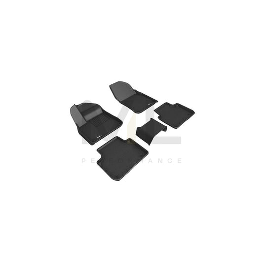 3D L1VW09601509 Floor mat set for VW Touareg III (CR7) Elastomer, Front, Rear, Quantity: 5, Black
