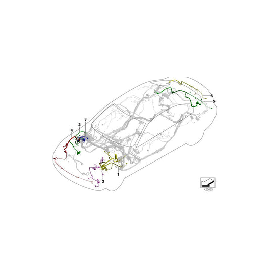 Genuine BMW 61119183914 E90 E92 E93 Rep. Wiring Harness, Front Sector, Right (Inc.  & M3) | ML Performance US Car Parts