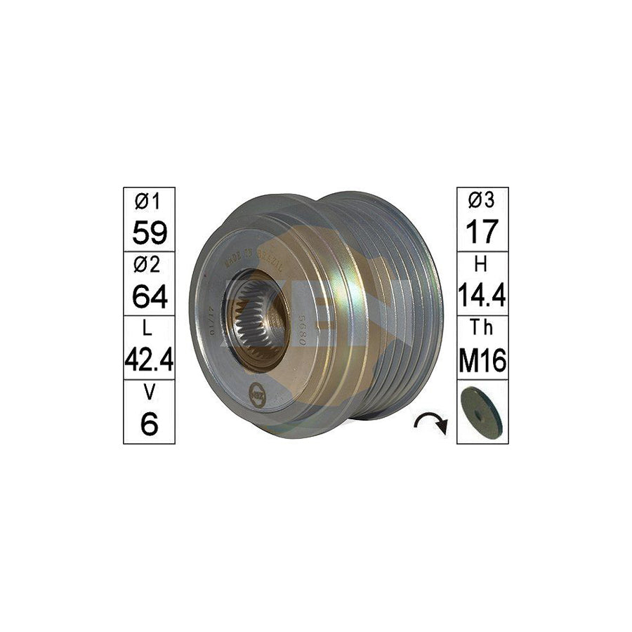 Era ZN5680 Alternator Freewheel Clutch