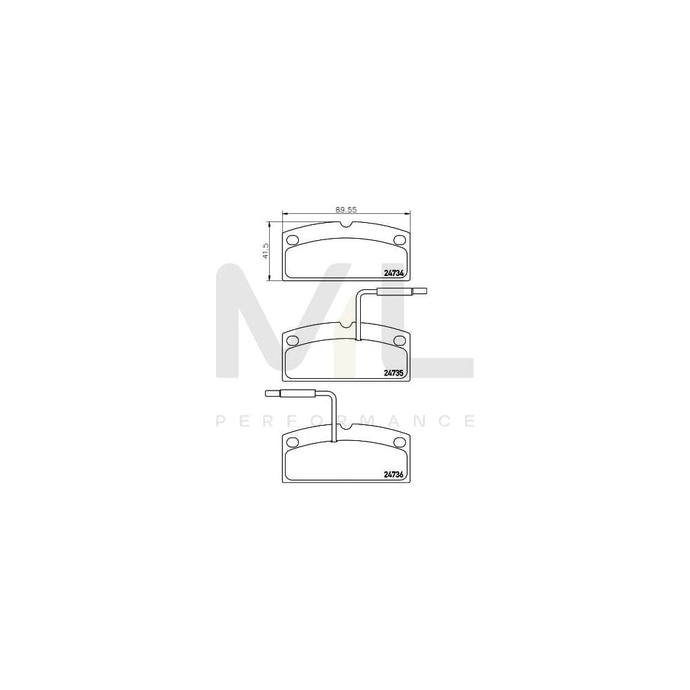Hella 8DB 355 014-181 Brake Pad Set With Integrated Wear Warning Contact