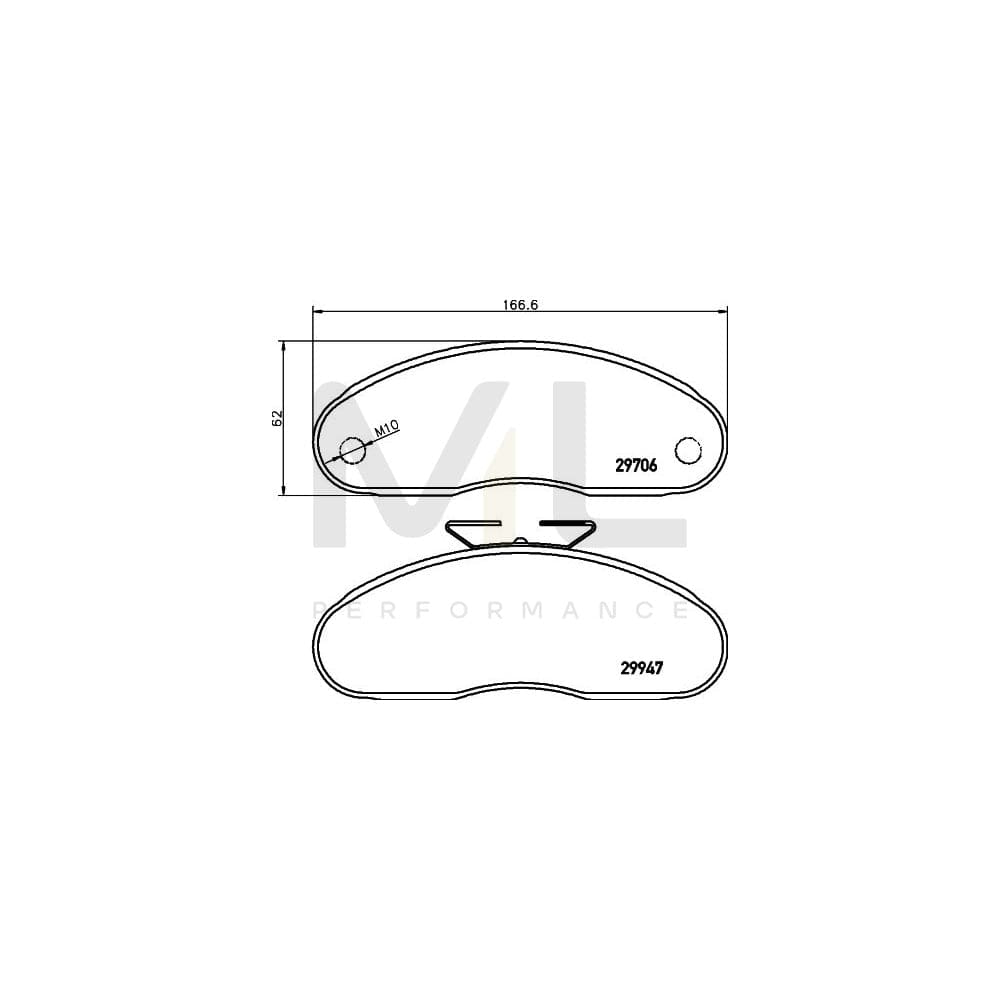 Hella 8DB 355 005-321 Brake Pad Set Not Prepared For Wear Indicator