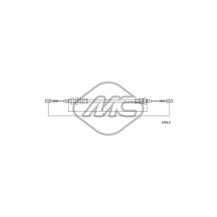 Metalcaucho 81525 Throttle Cable for IVECO Daily