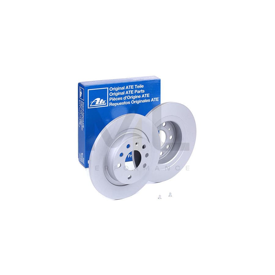 ATE 24.0112-0157.1 Brake Disc Solid, Coated, with bolts/screws  - 1 piece