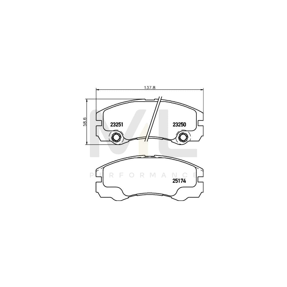 Hella 8DB 355 017-131 Brake Pad Set Prepared For Wear Indicator