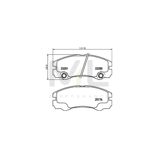 Hella 8DB 355 017-131 Brake Pad Set Prepared For Wear Indicator